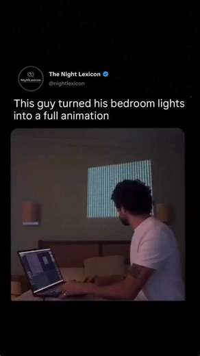 The Night Lexicon on Instagram: "A stunning projection mapping demonstration by 3D artist Zak Shineman in an ordinary bedroom, where synchronized Philips Hue smart bulbs cast interactive holographic hands that appear to toss a glowing ball seamlessly across the walls and surfaces. Controlled via a laptop running MadMapper software for precise light mapping, combined with animations created in Unreal Engine and refined in After Effects, the setup transforms the room into a sci-fi-like immersive e