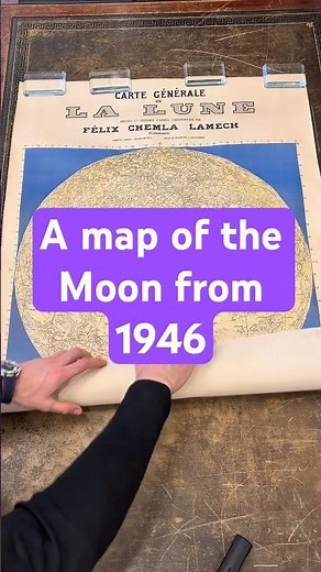 A detailed map of the moon from 1946 #antiquemaps #moon #space