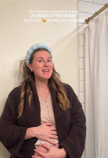 6 MIN CATCH UP !!! 29 weeks, match day is this week so we find out where we’re moving !!!!!!!! FREAKING OUT 🥲🫶🏼📦🏡🩺🤰🏼 #pregnant #3rdtrimester #bumpdate #firsttimemom #matchday