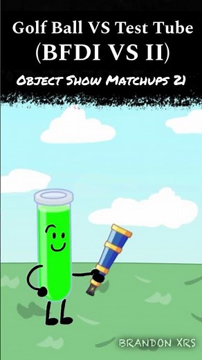 Golf Ball VS Test Tube (BFDI VS II) - Object Show Matchups 21 #shorts