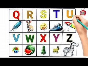 Q to Z Capital Alphabet Tracing | Step-by-Step Letter Formation with Pictures |ABC Learning for Kids