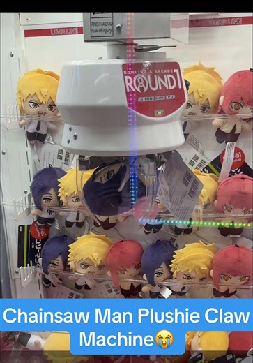 Can we win the Reze Plushie from the claw machine😭 #chainsawman #chainsawmanplushie #round1 #clawmachine #tacoflacko