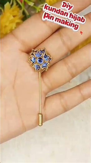diy hijab pin making #shorts #diy #kundanjewellery
