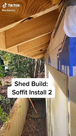 Shed Build: Soffit Install 2 #ShowUsYourDrawers #carpenter #MaiselChallenge #parati #fypシ