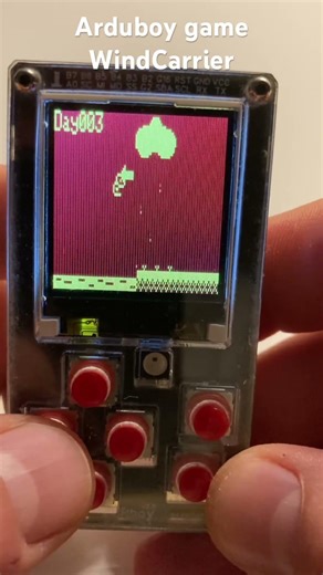 Wind Carrier on ESPboy - Arduboy game #retrogaming #retro #ESPboy #Arduino #ESP8266 #indiegame