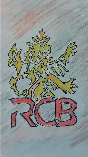 RCB team logo drawing