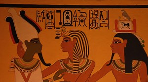 Wall Paintings In The Ancient Egyptian Temple