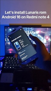 Let's install Lunaris rom Android 16 on Redmi note 4