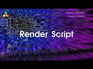 RenderScript を使ったスクリプト制御について | Davinci Resolve ダビンチリゾルブ Fusion チュートリアル