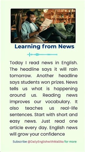 “Boost your English by reading news daily 📰✨ #EnglishPractice #LearnEnglish #shorts #shortvideo”