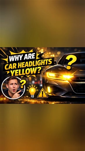 Why Cars headlight are in yellow colour