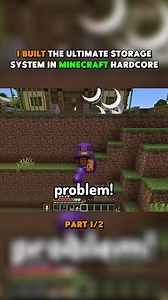 I Built The Ultimate Storage System In Minecraft Hardcore I Part 1 I #Minecraft #minecrafter #Gaming #yt #acookiegod