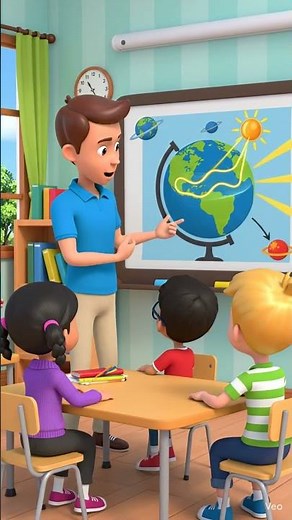 The greenhouse effect helps keep the Earth warm 🌍 #kids #school #shortvideo #animation #nature