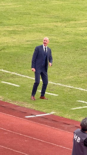 Animated on the touch line, Nepal head coach Matt Ross arguing the third official on the foul committed against his player. #nepalvsbangladesh #fifafriendly #fifafriendly #bangladeshvsnepal #afcasianqualifiers | Nepali Football Updates NFU