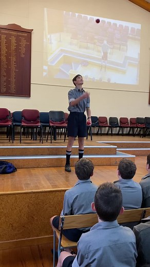 6.7M views · 117K reactions | Thank you to Year 12 student Rohan Kanagasundaram for his very impressive juggling performance at the Prefect's Assembly this morning. Also, check out this more recent video of Rohan performing at school - https://fb.watch/9sVnZJQOx2/ | Palmerston North Boys' High School | Facebook