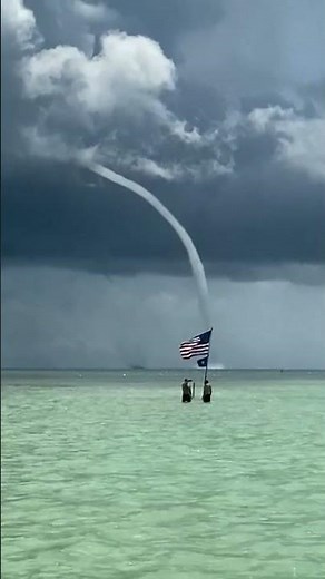 Massive waterspout spotted off the coast of the Florida Keys