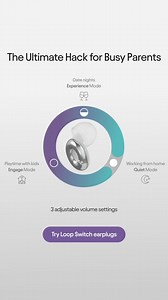 Being a busy parent is hard  Loop Switch earplug offers you 3 levels of sound control in one earplug. Switch between Quiet, Experience and Engage modes to get noise relief no matter where your day takes you. | Loop | Facebook