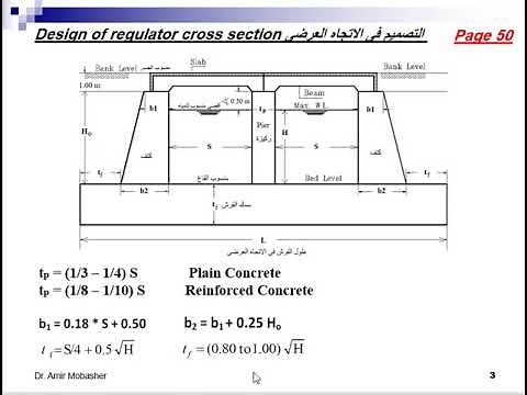Design of Irrigation Structures - Regulators (Piers) - Dr Amir Mobasher