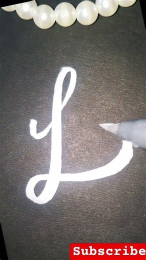 Letter “L” Calligraphy 💕 Viral Handwriting Trend #shorts #shortsfeed #calligraphy