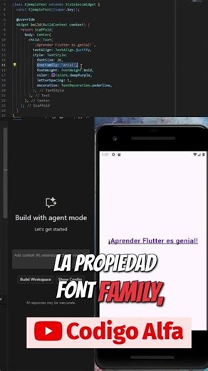 propiedades del widget text #flutter #programming #programacion #aprendeprogramacion #shorts
