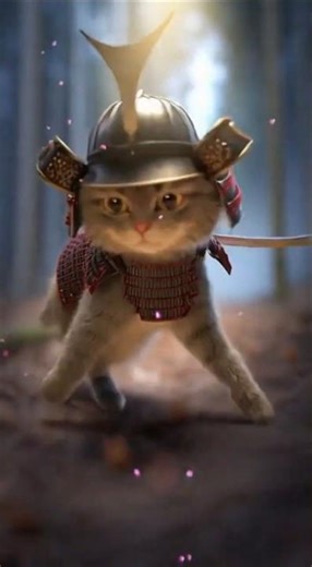 The Samurai Cat Who Guards the Dawn #samuraicat #cinematiccat #soraai