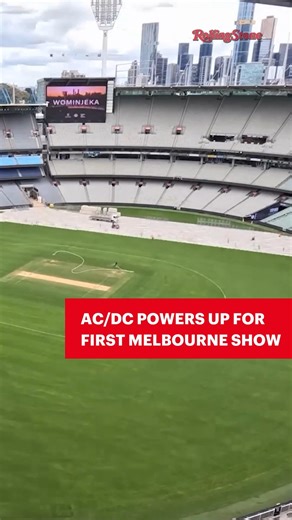 @acdc Stage build time-lapse at the @mcg 🤯 The band is getting ready to kick off their first Australian show in Melbourne tomorrow night. ⚡ #poweruptour | Rolling Stone AU/NZ