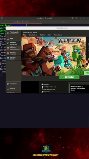 How to install Minecraft for Ubuntu #linux #minecraft #minecraftshorts #shorts #tech #vfx #game #aws