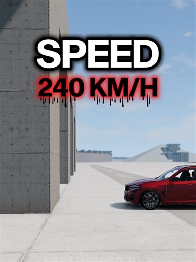 BMW X3 crash test 30 - 240 km/h in Beamng Drive #crashtest #carcrash #beamngcrash #beamngdrive #bmw