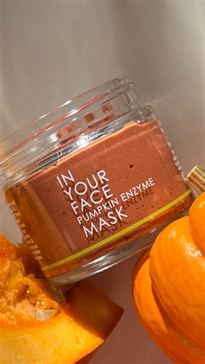 Your fix for fall fine lines and wrinkles-our seasonal PUMPKIN ENZYME MASK ✨ #pumpkins #facemask #exfoliation #finelines #wrinkles #usingmothernaturetostopfathertime #naturalskincare | IN YOUR FACE SKINCARE