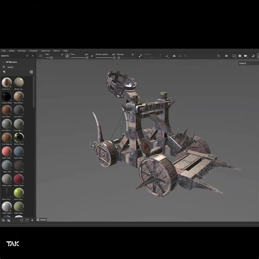 Low Poly Catapult Maya to Substance Painter Breakdown