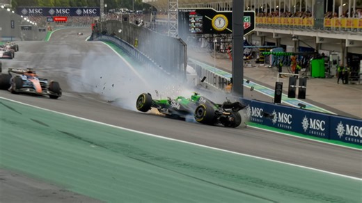 2025 Sao Paulo GP Sprint: Bortoleto 'OK' after high-speed crash on the final lap