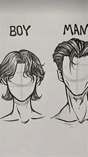 Boy or Man?How to draw different Hairstyles✏️ Hair Tutorial #drawing #sketch #hair #howtodraw#fypシ