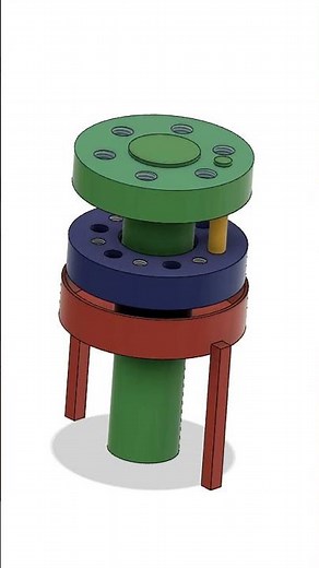 Fusion 360 Mechanical Animation | Flange & Cylinder Motion Mechanism Explained| SHORTS | DEVELOPMECH