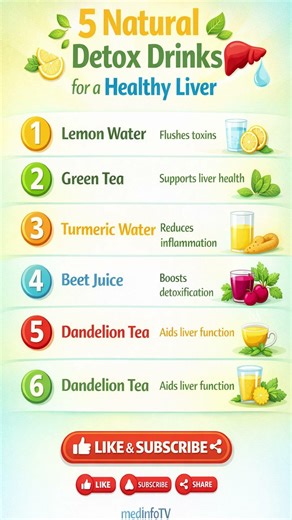 6 Natural Detox Drinks for a Healthy Liver 🍋