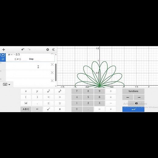 flower equation🙂 | desmos graphic calculator #desmos #maths