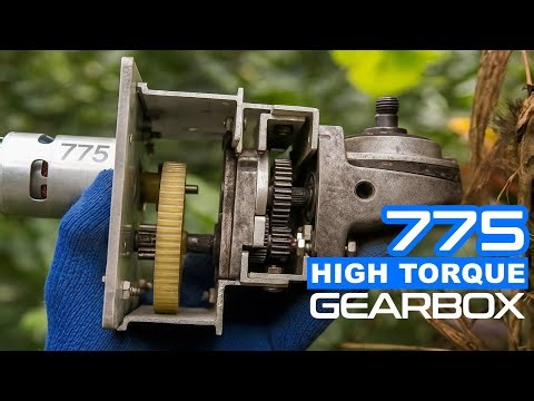 I built a gearbox from old tools! | Broken Angle Grinder to High Torque 775 Motor Gearbox