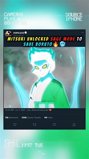 Mitsuki Saved Boruto 🔥☠️ #anime #boruto #shorts