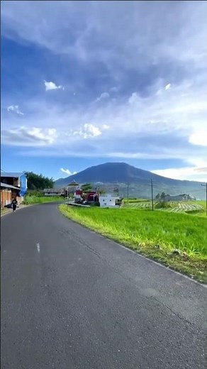 Beautiful View of Mount Singgalang from Pua River