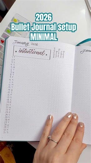 My 2026 minimal bullet journal set up! ☁️ #2026 #bulletjournal #minimal #journalsetup