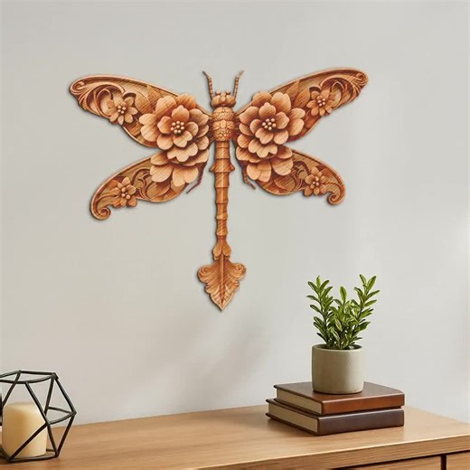 3D Illusion Dragonfly Laser Engraving File, Intricate Nature Art Design for Glowforge, Home Decor Laser File - Etsy