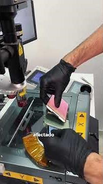 Nuevo método para reparar pantallas blancas de iPhone con máquina láser #tecnologia #iphone #apple