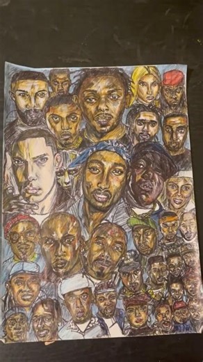 Hiphop legends poster #rap #hiphop #art #colour #drawing #pen #artist #pencil #blackart #poster