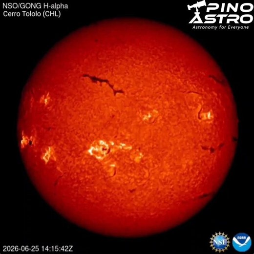Sun in H-alpha: June 27, 2026 #PinoAstro
