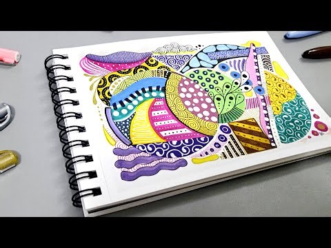 🖤 Acrylic Zentangle | Bold Patterns on Vibrant Acrylic Backgrounds