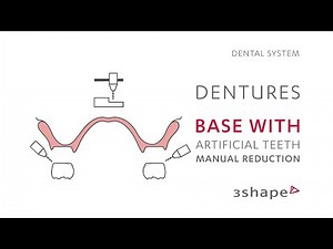 3Shape Dental System - Base with Artificial Teeth (manual reduction)