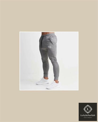 Sporty Men Jogger Pants - Mid-Rise Slim Fit