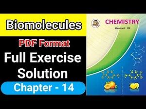 Biomolecules Exercise Solution Class 12th Chemistry Exercise Solution Maharashtra Board #BW