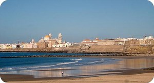 Playa de Santa Maria del Mar (Santa Maria del Mar Beach) in Cadiz, Spain