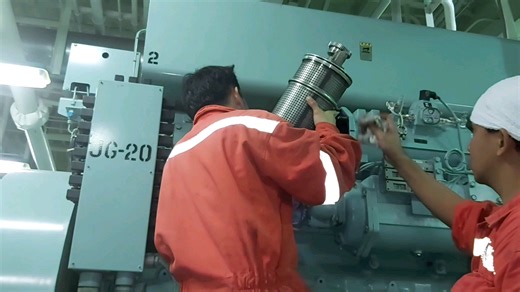 船舶发电机滑油反冲洗滤器  -LO Autobackwash filter Generator maintenance part 2