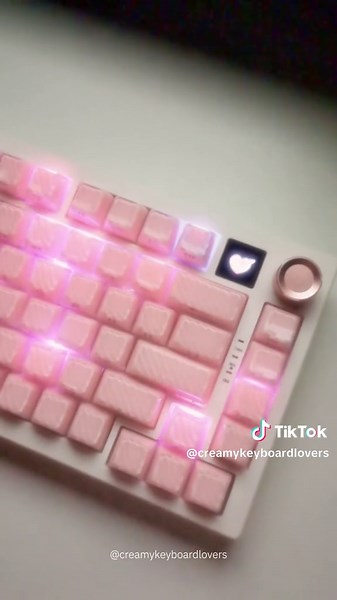 ♪⋆.✮𝜗𝜚˚⋆⭑✶⋆.˚⋆⭒#pinkkeyboard #mechanicalkeyboard #keyboard #setup #fyp
